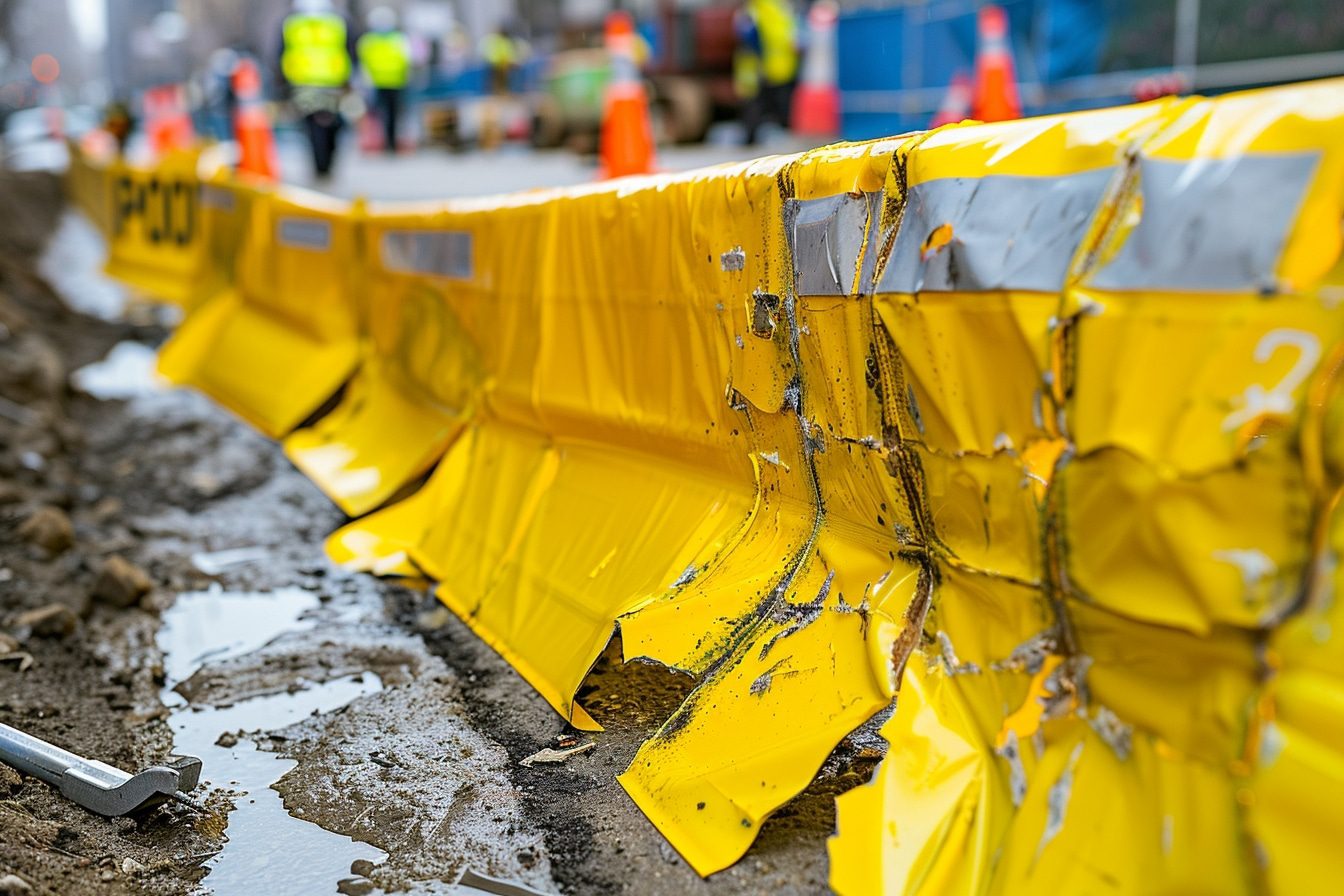 Comment réparer une barrière de travaux ou de police en PVC cassée ou endommagée ?