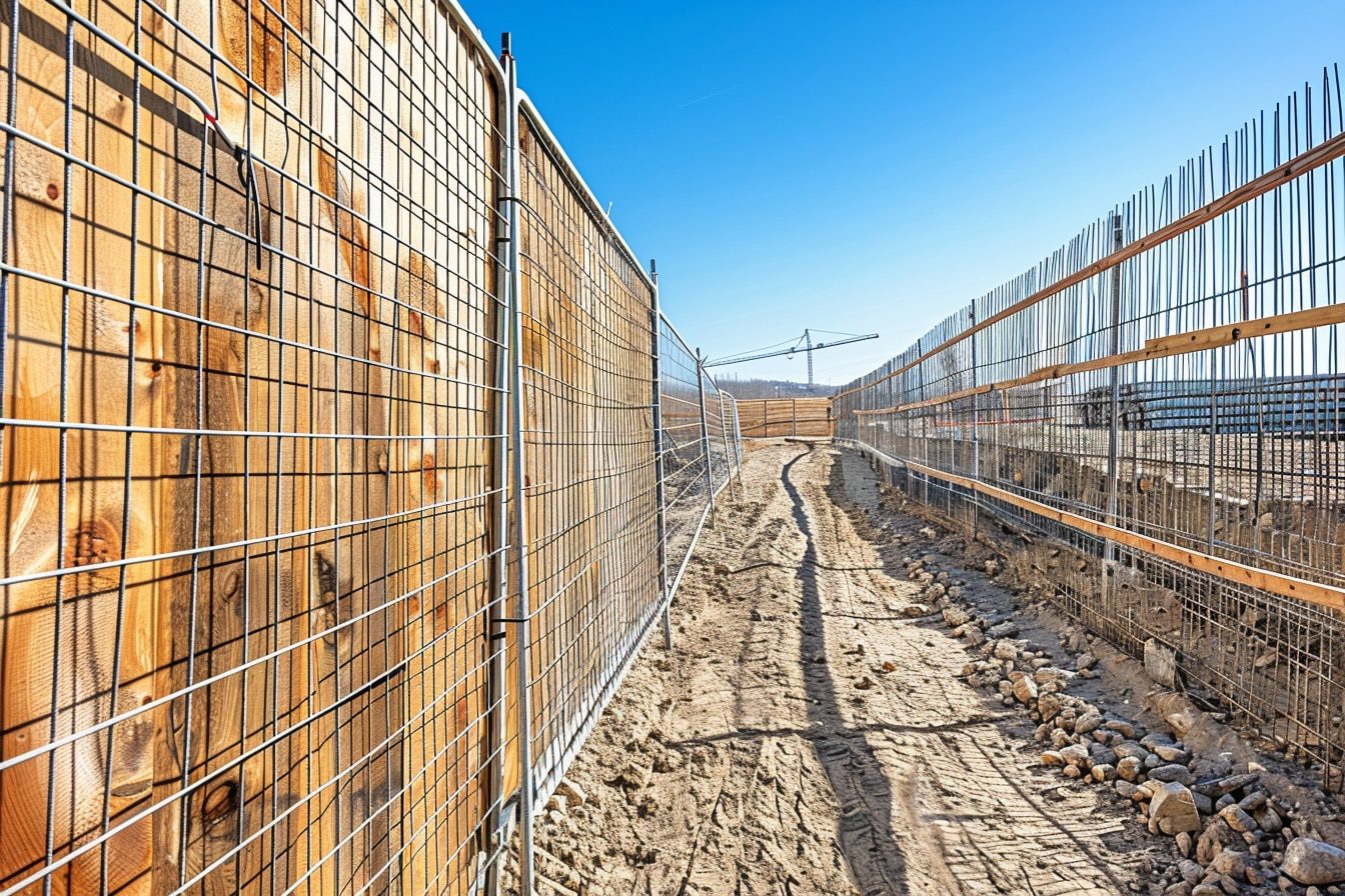 Quelles sont les réglementations municipales concernant l’installation d’une barrière pleine comparée à une barrière grillagée sur un chantier ?